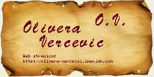 Olivera Verčević vizit kartica
